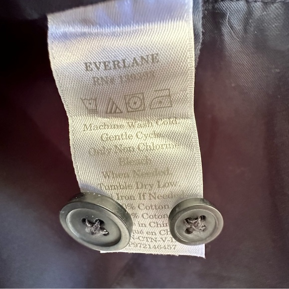 EVERLANE Shirt Top Women 4 Lantern Button Down V Neck 3/4‎ Sleeve - Picture 4 of 4